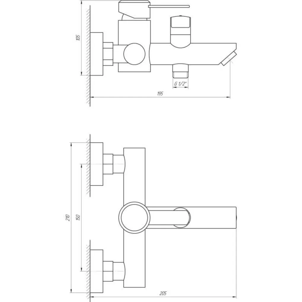 Смеситель для ванны Globus Lux Wien SBT2-102NE- Фото 2